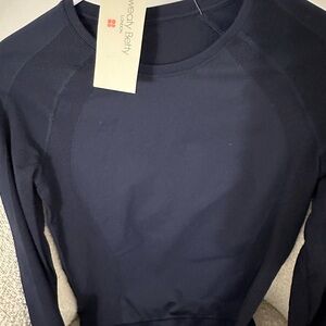 Sweaty Betty Navy Seamless Workout Top